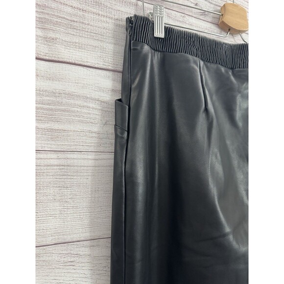 Women's DKNY Jeans Faux Leather BLACK Pants Size M BUT … READ DESCRIPTION PLE - Picture 6 of 10